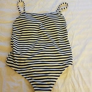 VS black and white stripe one piece